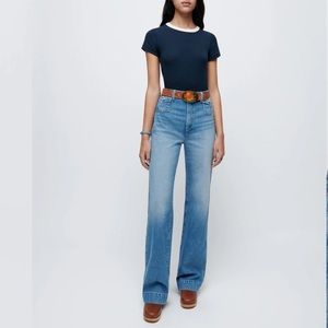 70s pocket wide leg Denim jeans